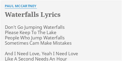 waterfalls lyrics paul mccartney.